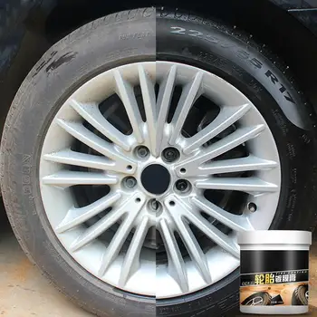 500 мл Подобри блясък на вашия автомобил с помощта на средства за почистване на джанти, водоустойчив восък за остъкляване на колелата, ефективна паста за придаване на блясък ободам твърди гуми