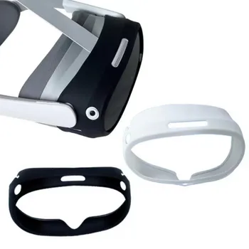 Мек силиконов защитен калъф, бял / черен, устойчив на пот, подходящ за слушалки Pico 4 VR, очила и аксесоари