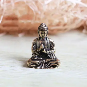 Уникален дизайн, мини-ръчна изработка, лесно почистваща Миниатюрни фигурки, занаяти Бонсай, Декорация на Буда Шакямуни Окачване