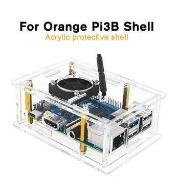 За корпуса на OrangePi 3Б Прозрачен Корпус Активен Пасивен Охладител Допълнителен Охлаждащ Вентилатор За Отвеждане на Топлина За Аксесоари Orange Pi 3Б