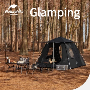 Автоматична палатка Naturehike Ango, Винил Черни палатки, една палатка за 3-ма души, Преносима, окачена, лека палатка за къмпинг