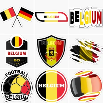 Флаг Белгия B, Карта, емблема, креативни стикери, стъкло на автомобила, лаптоп, мотоциклет, камион, велосипед, стенни стикери от PVC с висока проходимост, аксесоари