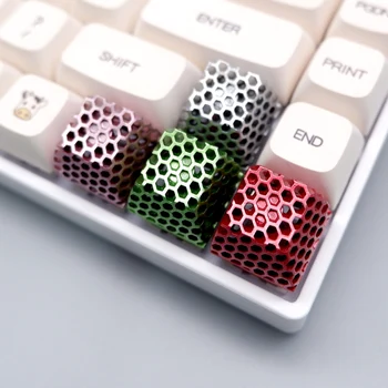 Капачки за ключове MiFuny Геометричен Aesthetics, капачки за клавиатура от смола с ръчно изработени, прозрачни капачки за комбинации ECS за аксесоари за механични клавиатури