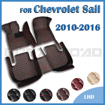 Автомобилни стелки за Chevrolet Sail Хетчбек 2010 2011 2012 2013 2014 2015 2016 Потребителски автоматично накладки за краката Аксесоари за интериора
