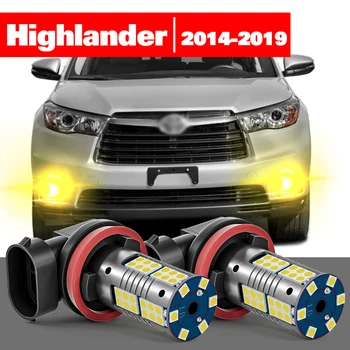 За Toyota Highlander 2014-2019 2 бр. Led аксесоари за фарове за мъгла фарове 2015 2016 2017 2018