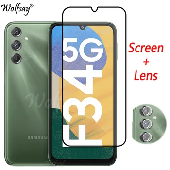 Пълно покритие От закалено Стъкло За Samsung Galaxy F34 5G екран Протектор За Samsung F34 5G Стъкло на камерата За Samsung F34 5G Стъкло