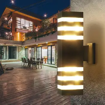 Уличен led монтиран на стената лампа E27 / GU10, Алуминиев Водоустойчив Градина, Външно осветление на стената, веранда, стълбище, коридор, аплици