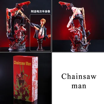 Човек-резачка 33 см Фигурка аниме Дэндзи Магнити 2 Тялото Статуетка от PVC Фигурка Модел Chainsawman Колекция кукли Украса Играчки за Подарък