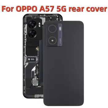 За OPPO магистрала a57 5G Оригиналната Задната част на капака на батерията Капак на обектива на камерата Подмяна на задния капак на корпуса (черен)
