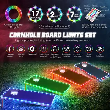 Околовръстен венец Ультраяркий Rgb, което променя цвета си, издръжлив и водоустойчив, регулируем режим на осветление за led подсветка Чукни Board, 32 клавишите