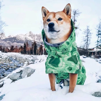 Зимни дрехи за кучета с подплата, супер Топло водоустойчив яке за големи кучета, по-дебел памучен кожа, Дрехи за домашни любимци, аксесоари за малки кученца