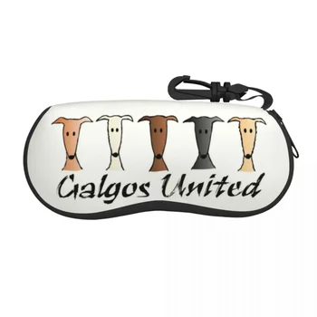 Обичай Калъф За Очила Galgos United Greyhound Fashion Whippet Sighthound Dog Shell Калъф За Очила Кутия За Слънчеви Очила