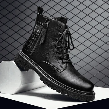Нови луксозни маркови черни мъжки обувки 