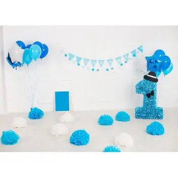 Сини балони, украса, винил фотографски фонове за фото студио, детски фонове за рожден Ден, фотографско студио