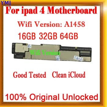 За Версия на ipad 4 Wifi от дънната Платка, 100% Оригиналната версия на Wi-Fi + 3G SIM Cellular за ipad 4 дънна Платка с 16 GB 32 GB Заводска отключване