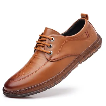 През 2023 г. се появиха нови мъжки кожени обувки 38-44 размер, офис обувки от британска кожа, мъжки ежедневни модела обувки, лоферы на равна подметка, обувки за шофиране.