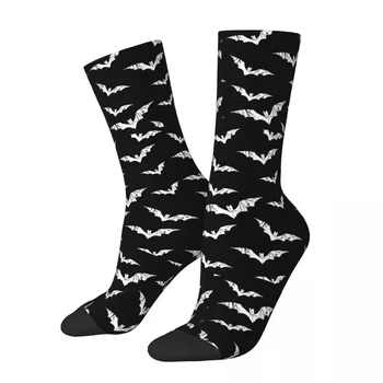 Хип-хоп, реколта мъжки чорапи с фигура на прилеп, готик субкултурата на 1980-те години, рок, Унисекс, уличен стил, чорапи с принтом Happy Crew, подарък за момчета