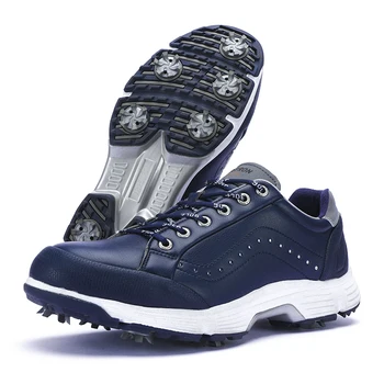 Нова мъжки обувки за голф Водоустойчив маратонки за голф Мъжки градинска обувки с шипове за голф Голям размер 7-14 Маратонки за бягане за Мъже