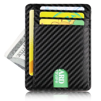 Тънък Кожен портфейл с RFID заключване, притежател на кредитна ID-карта, в чантата си за пари, чанта за мъже и жени 2022, модерна чанта, притежател на паспорт