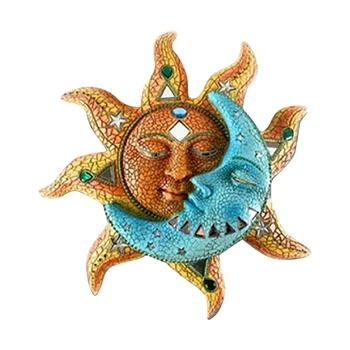 Художествена креативна статуя на Слънцето и Луната, висящи орнаменти, декорация за всекидневната и в градината