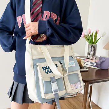 Училищни чанти за момичета, кавайная чанта през рамо дамски чанти и портфейли с множество джобове, Прозрачни Itabag, нова чанта през рамо.