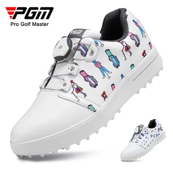 Нова детски обувки за голф PGM, обувки за момчета и момичета, износостойкая водоустойчив печат.
