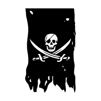ФЛАГКОР 3x5 фута 90x150 см Двойна фрактура на черепа с нож Пиратски флаг Джак Рэкхэм Флаг Забавна и Роджър