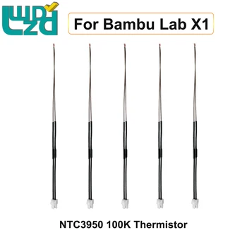 2 елемента НПМ 3950 100K Термистор Сензор за Температура на Съпротива 3D Принтер Части с Дължина 100 мм 100K Термистор За Bambu Lab X1 P1P