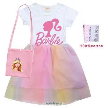 Пролетта рокля за момичета, детски костюм принцеса Барби за момичета, детски празнични тоалети за рожден Ден, летни рокли от 2 до 10 години