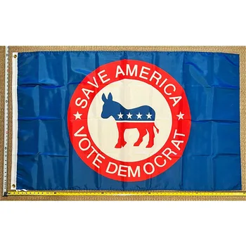 Дайте вашата оценка за Флаг Демократ Безплатна ДОСТАВКА дайте вашата оценка за Синьо Магаре Bi-Ланка, Спаси Америка, Знак САЩ 3x5'yhx0359