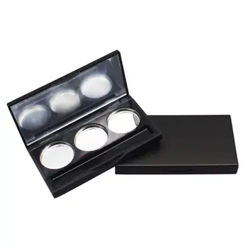 2 елемента 3 на Окото Празна кутия за сенки за очи Кутия за съхранение на Еднократна употреба с огледало, тава за палитра пигменти 