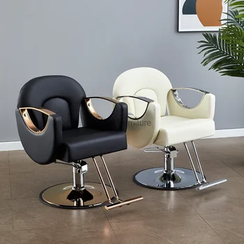 Професионално коса стол с лифта, Луксозно Персонализирани мъжки стол за фризьорски салон, Злато, Безплатна Доставка, Мебели за интериора на Cadeiras