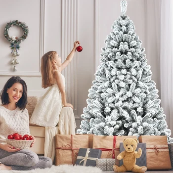 Коледно дърво с дължина 4 метра с 328 топчета клони, изкуствена празнична Коледна елха със здрава метална стойка за празнични украси БЕЗ подсветка