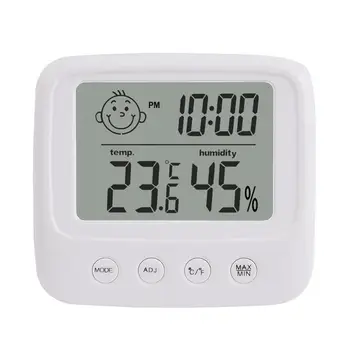 Цифров термометър с подсветка, влагомер, точен измерител на електрически температура и влажност на въздуха, сензор за близост, метеорологичната станция за дома