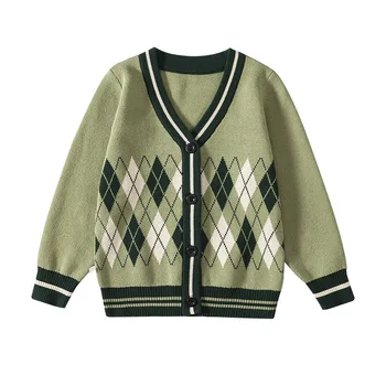 Пуловер в стил колеж, училищни униформи, униформи за детски градини, детски форма на начално училище в английски стил, в комплект от четири теми