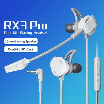 Жични Слушалки RX3 Pro С Г-образен Конектор 3.5 ММ, Стереозвук, Шумоизолирующие Жични Слушалки С Кабел с Дължина 1,2 М, Слушалки