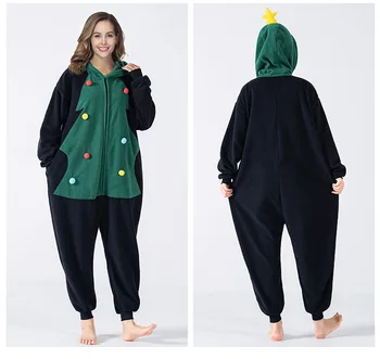 2023, Цельнокроеная Дълга пижама, Руното Коледно дърво, Цельнокроеная пижама с шарките на Аниме, в Есенно-зимната Подобрена Домашно облекло