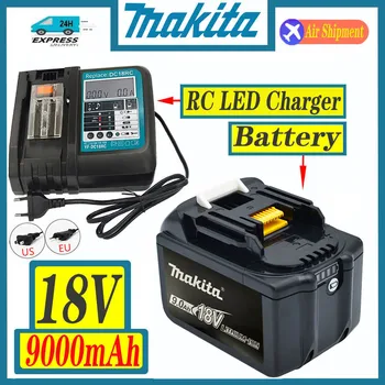 18V 9.0 Ah 100% Замяна на Батерията Makita За BL1830 BL1830B BL1840 BL1840B BL1850 BL1850B акумулаторна батерия с led индикатор