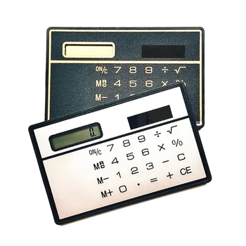 K1AA Мини-калкулатор със слънчева енергия, 8-цифрен дисплей, 8,5х5,3 см, преносим Базов Стандартен калкулатор за дейност, офис, училище