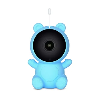 Детски монитор 1080B, датчик за температура, настолна лампа, нощна версия, детска камера, Wi-Fi, работа с Google / Alexa