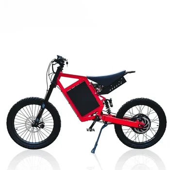 (НОВА ОТСТЪПКА) Hezzo 72V 5000W Електрически Dirt Bike Мощен Стелт-Бомбардировач Ebike 30Ah Long Range Mini Offroad E-dirtbike