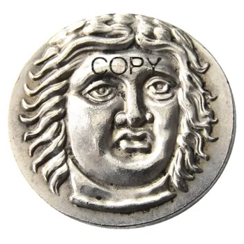 G (23) Древногръцки сребърна Тетрадрахм-монета сатрапа Муссолоса от Карии - 377 г. пр. хр сребърно покритие Копие монети