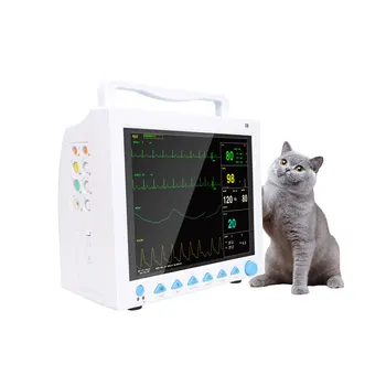 CONTEC CMS8000-Vet, ветеринарна клиника, многопараметрический монитор състоянието на пациента със сензорен екран, преносим переносчик жизнено важни показатели.