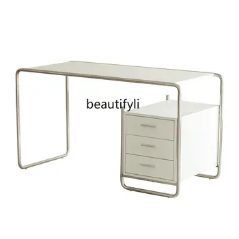 Компютърна маса в ретро стил за вашия домашен офис Прост Модерен бюро с едно място