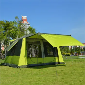 Ново записване, Сверхбольшая Двупластова водоустойчив Ветрозащитная палатка срещу УКРАЙНА на 8-12 души, Сверхпрочная Кемпинговая палатка, Голяма беседка