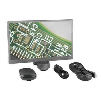 HDMI 11,6-инчов LCD монитор за визуализация, електронна видеокамера за Simul Focus 7x-50x, комплект микроскоп стереотринокулярного