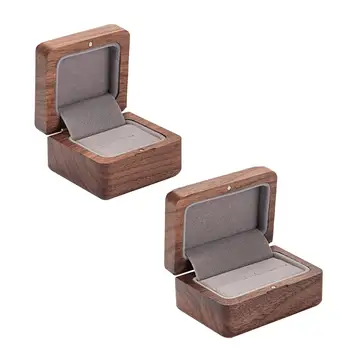 Дървена ковчег за ръчно изработени пръстени, персонални дървена ковчег за пръстени, калъф за мини-годежен пръстен, кутия за годишнина от сватбата