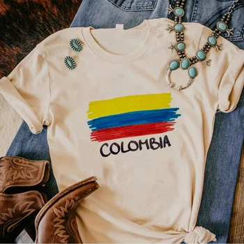 Женска тениска от Колумбия, тениска с японски комиксом, дизайнерски дрехи, с комиксами от манга серии за момичета