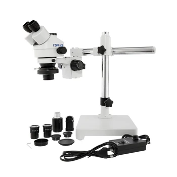 3,5-90-кратно Тринокулярный стереоскопичен увеличение на микроскопа с сверхширокополосной оптика, Микроскоп за ремонт на мобилни телефони, Индустриален контрол