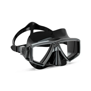 Цельнокроеные силиконови очила за гмуркане с шнорхел за плуване на възрастни, защита на носа, за Защита на очите, Стоки за спорт на открито, Черен